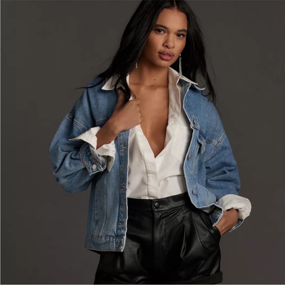 Anthropologie Weston pilcro denim jacket